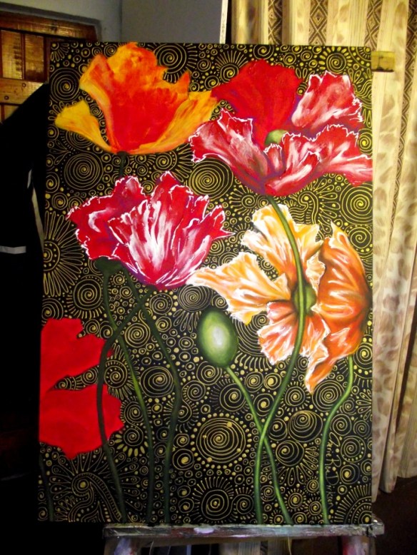 Stage 6 - the second layer of paint and finer detail is added