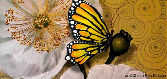 Butterfly on White Poppy by Cherie Roe Dirksen
