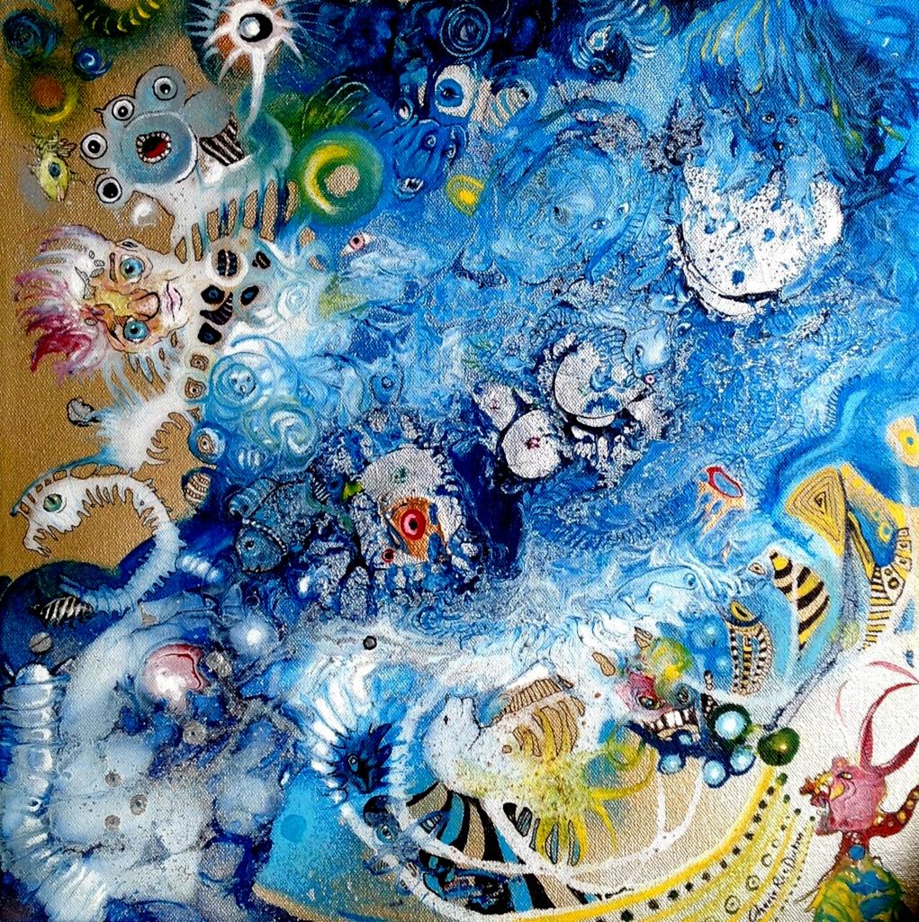 Subliminal Acrylic Pours That Lead to Strangely Insightful Art and ...
