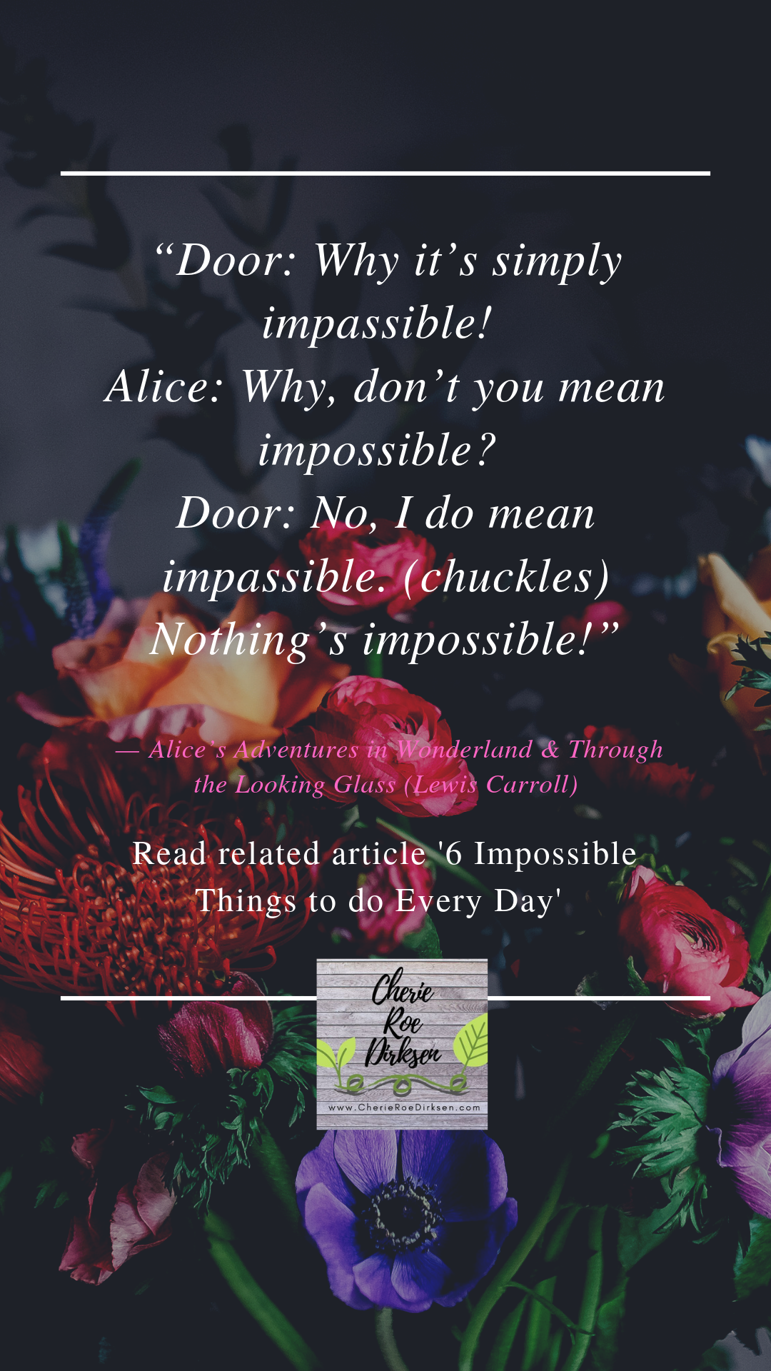 Alice in Wonderland Quote